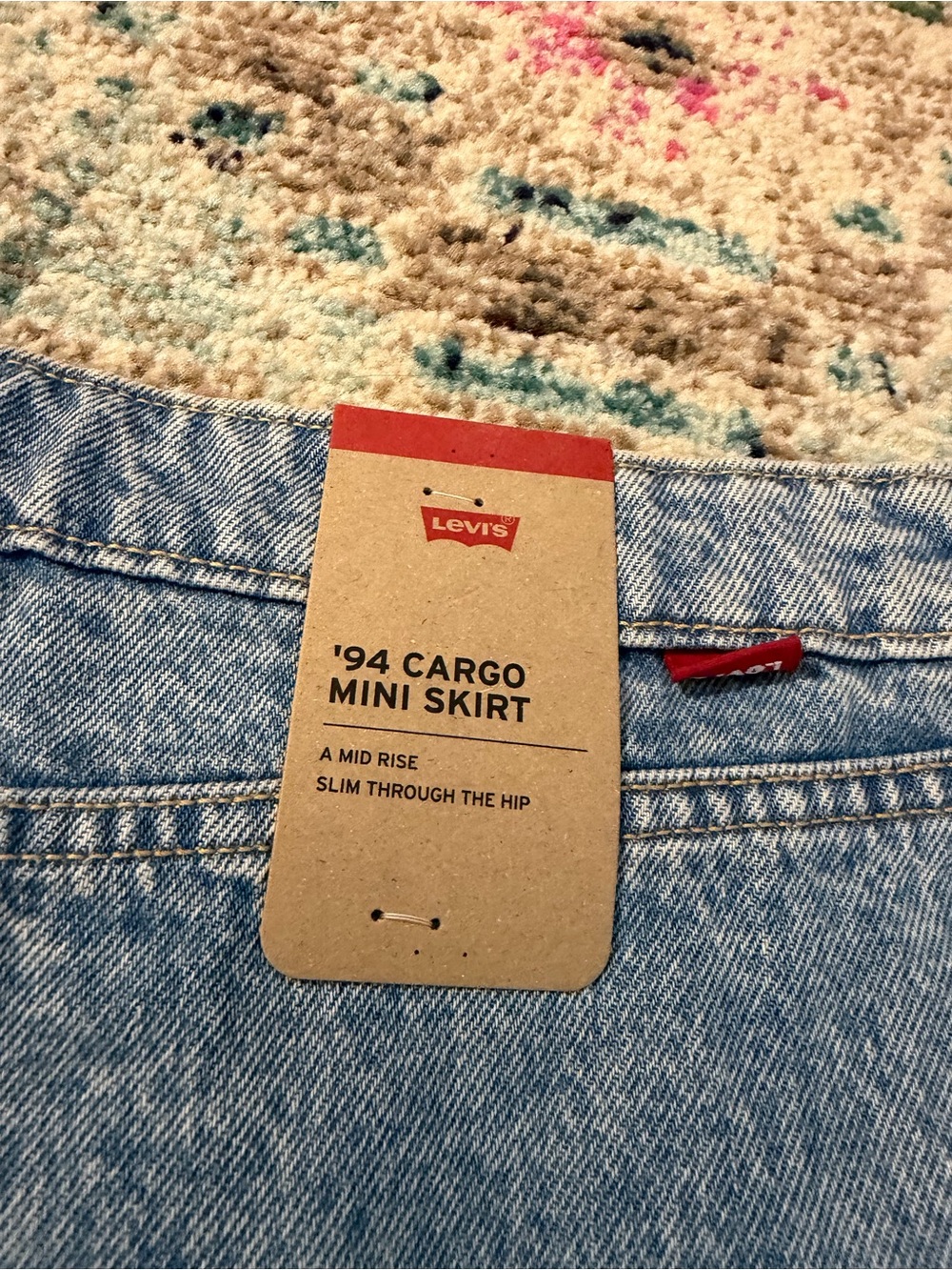 Levi's 94 denim cargo mini skirt - Picture 3 of 6